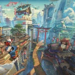 این انیمه بتل رویال، یک ژاپن فئودال دیستوپیایی را به تصویر میکشد